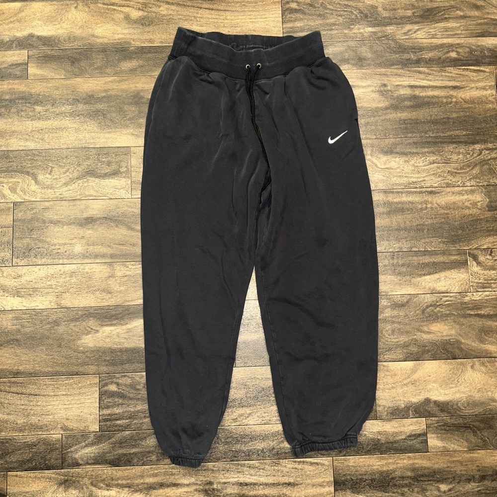 Nike Fleece Jogger Sweatpants Tapered Baggy Relaxed Fit Men's Large Black Gym